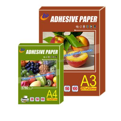 China Best quality PAPER matte a4 self adhesive 120g 50sheet for a package printing paper for inkjet printer for sale