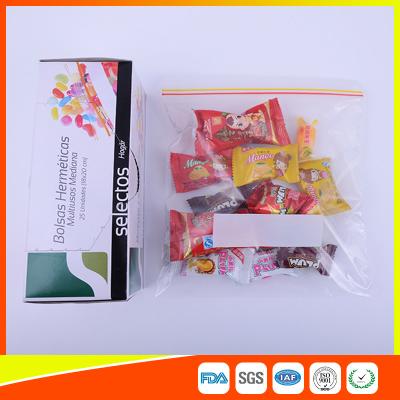 China Durable Plastic Ziplock Snack Bags For Candy / Biscuits Storage Food Grade for sale