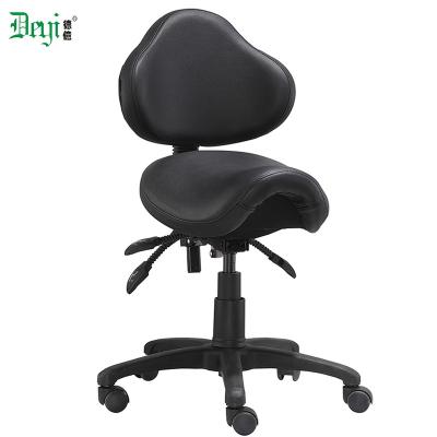 China Adjustable (Height) Profession Popular Dental Office Chair Functional Leather Saddle Chair for sale