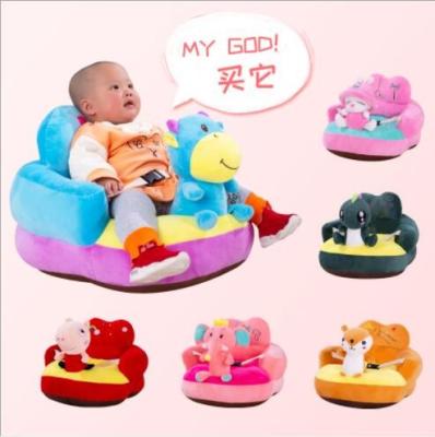 China Free Sample Lovely Stuffed Baby Plush Seat Sofa Chair Toy Reindeer Cow Animal Sofa Chair Toy Custom Make Plush Baby Sofa Toy for sale