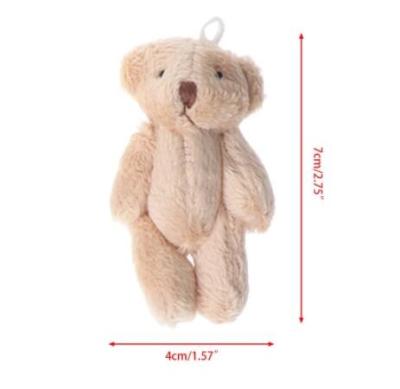 China Free Sample Lovely Kawaii Cute Little Bear Plush Soft Toys Beads Velvet Mini Teddy Keychain Dolls Gifts Cheap Teddy Bear Key Chain Toys for sale