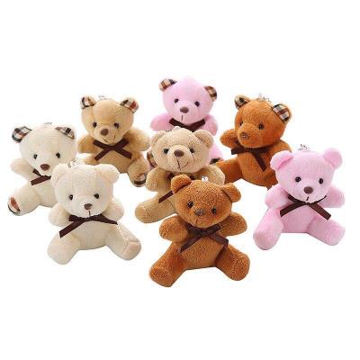 China Lovely Bear Free Sample Stuffed Bear Toy Promotion Custom Logo Stuffed Mini Key Chain Toy Cheap Colorful Key Chain Small Toy Bear for sale