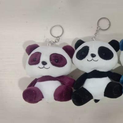 China Free Sample Lovely Colorful Cheap Plush Panda Animal Key Chain Toys Stuffed Mini Panda Toy Promotion Cute Plush Mini Panda Mascot Toy for sale