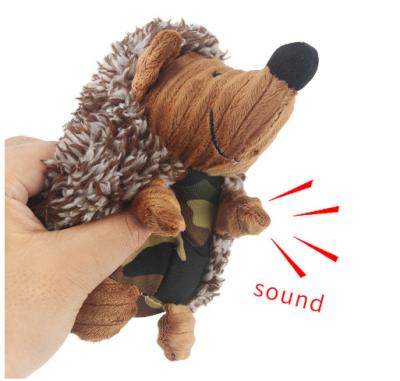 China Free Sample Lovely Mini Funny Hedgehog Stuffed Animal Pet Toy With BB Squeaker Cute Small Stuffed Hedgehog Toy For Dog Bite for sale