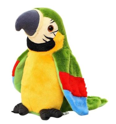 China Lovely Electric Talking Parrot Plush Toy /Cute Speaking Record Rehearsals Waving Wings Electroni Bird Stuffed Plush Toy Kids Birthday Gift for sale