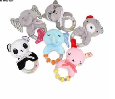 China Lovely Baby Toys 0-12 Months Brinquedos Cute Animal Toddler Ratchets Baby Educational Toy Stuffed Animal Elephant Wrist Rattles for sale