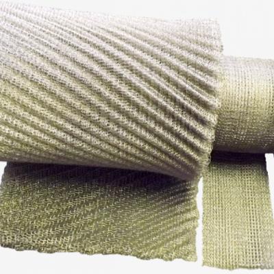 China High Acid Flattened And Ginting Stainless Steel Knitted Mesh for sale