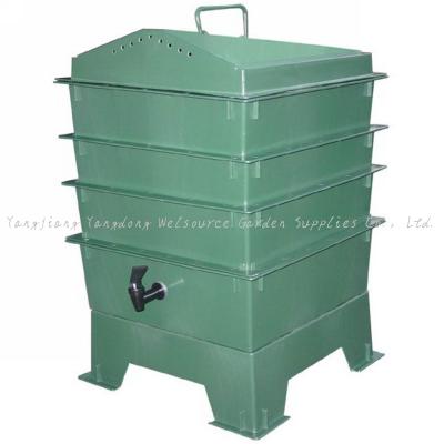 China Square Plastic Garden 3 Tray Worm Bin, Basic Composition, Turn Garden Waste Into Organic Fertilizer for sale