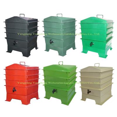 China Square Plastic Garden 5 Tray Worm Cultivator, Basic Composition, Turn Garden Waste Into Organic Fertilizer for sale