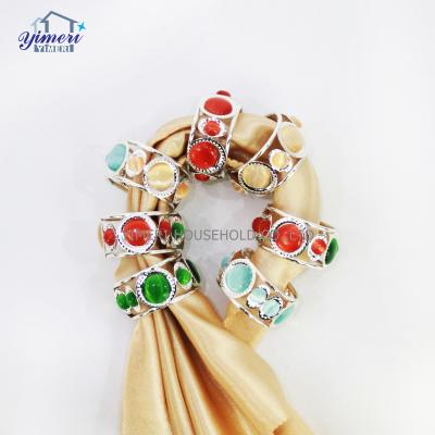 China Hot Selling Amazon Towel Custom Viable Storage Color Crystal Pearl Rose Gold Towel Ring for sale