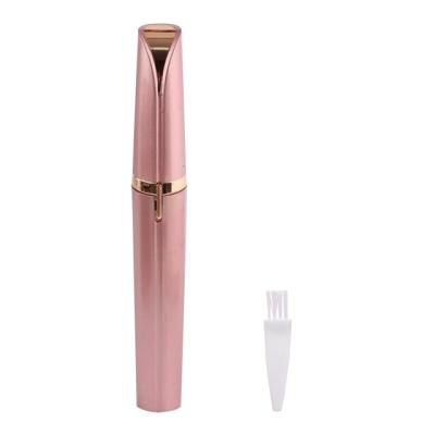 China Gold Plated Rechargeable USB Electric Eyebrow Trimmer Pens Shaver Eyebrow Shaver Makeup Tools Pen Facial Hair Trimmer Women for sale