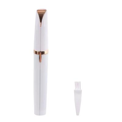 China Female Eyebrow Hair Remover Eyebrow Shaper Makeup Trimmer Mini Shaver Portable Electric Painless Shaver Gold Plated Facial Hair Remover for sale