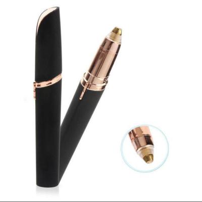 China Electric Hair Remover Pen Women Painless Eye Brow Epilator Mini Shaver Razors Portable Facial Eyebrow Trimmer New Design Gold Plated for sale