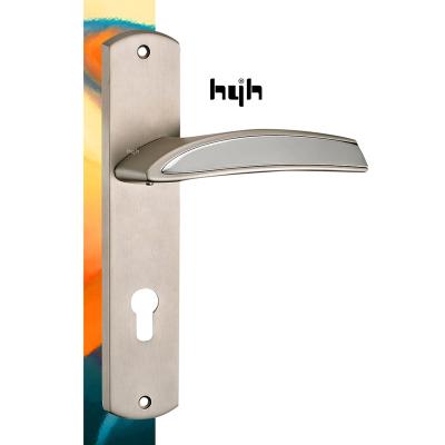 China Guangdong-hyh modern good quality hardware entrance plate zinc alloy door handle, luxury door handles with plate for sale