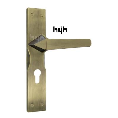 China New fancy patent modern hardware Guangdong-hyh bedroom plate zinc alloy door handle with whole sale price for sale