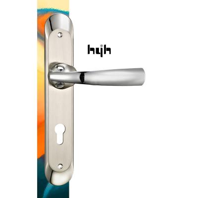 China Guangdong-hyh new modern hardware patent design fashion modern zinc security plate door lock handle for sale