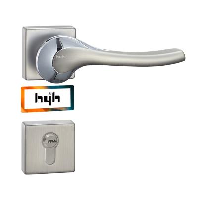 China Special knob for home/apartment/hotel/villa and so on hyh modern high quality commercial door glass door knob with lock on Rose External Square Door Handle lock for sale