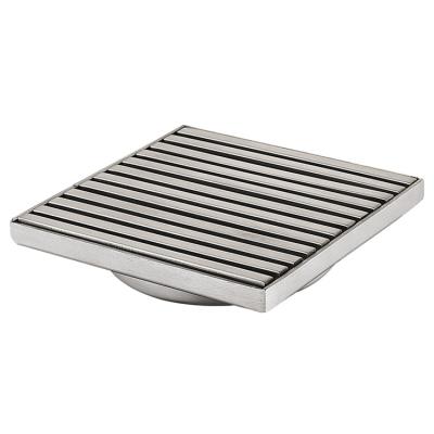 China Modern Luxury 4 Inch SUS304 Stainless Steel Anti-odor Square Shower Floor Drain Quick Drain Bathroom Floor Trap Grate Strainer for sale