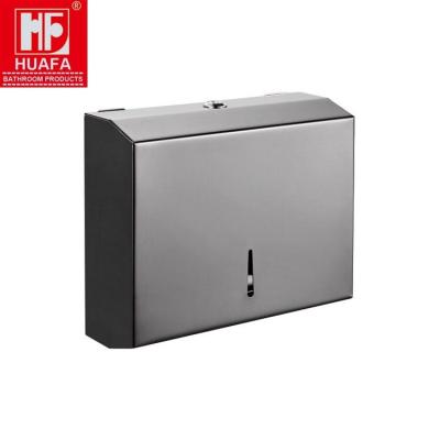 China Black Metal Stainless Steel Hand Paper Towel Dispenser for sale