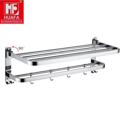 China SUS304 Heater Double Layer Folding Towel Shelf for sale