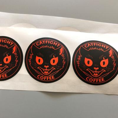 China Custom Cheap Waterproof Adhesive Round Vinyl Sticker Paper Label With Logo Printed for sale