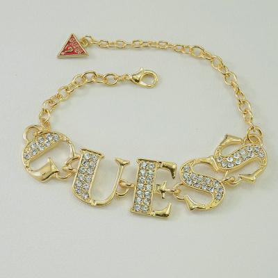 China The romantic gemstone full letters bracelet of European and American English women's bracelet for sale