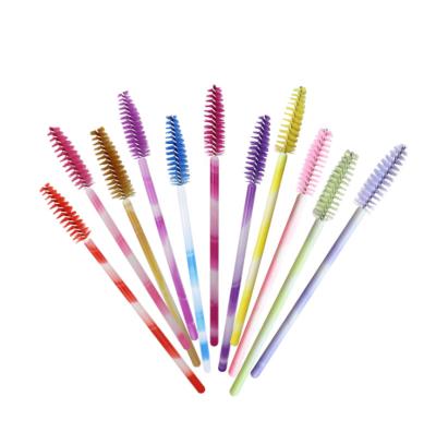 China Beauty Care Makeup Tools 50pcs Mascara Magic Wands Disposable Multicolor Makeup Lash Brush for sale