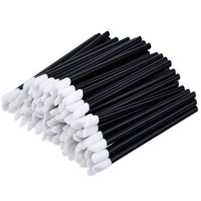 China Disposable Flat Brush Lip Gloss Brush Applicator Disposable Lint Free Solid Makeup Magic Wands for sale