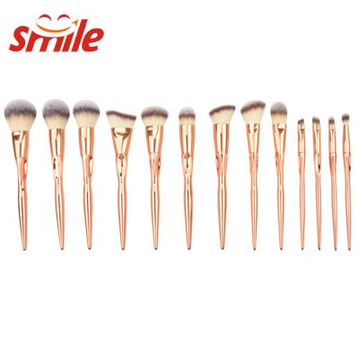 China 13Pcs Gold Plastic Skin-friendly Handle Cosmetic Set Unicorn Makeup Brushes for sale