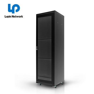 China Floor Standing Network Cabinet Ningbo lepin Cuatomize 19inch Height Door Server Rack 32u Rack 42u Black Glass Open Network Cabinet Rack For Him Room for sale