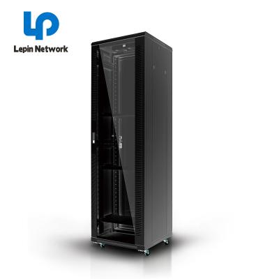 China Ningbo lepin wall mount factory wall mount rack 42u 19u rack custom glass computer room cabinet door rack internet network cabinet price list for sale