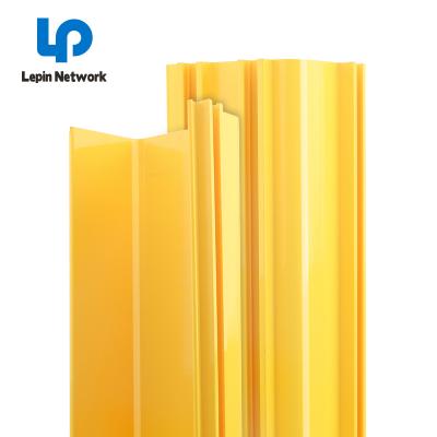 China Hot sale 240 pvc lepin factory supplier Ningbo 360 600mm fiber optic yellow plastic raceway ftth cable tray and trunking cover for sale