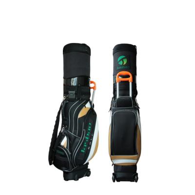 China Luxury Custom Golf Bag With Wheels , Golf Staff Bag With Pull Rod for sale