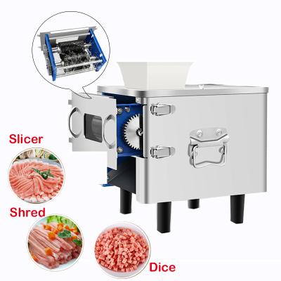 China Stainless Steel Small Meat Bowl Cutter Hotels Commercial Automatic Meat Slicer Fresh Meat Cutting Machine for sale