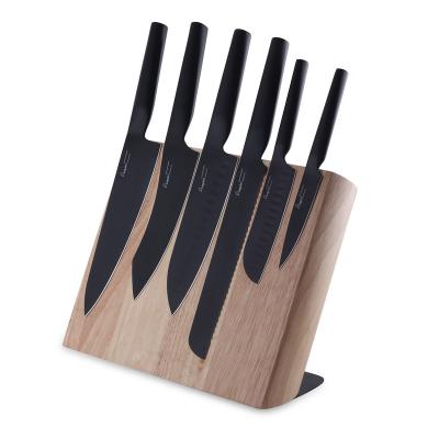 China Durable Titanium Stainless Steel Kitchen Knife Set With Hollow Handle Chef Knife Set for sale