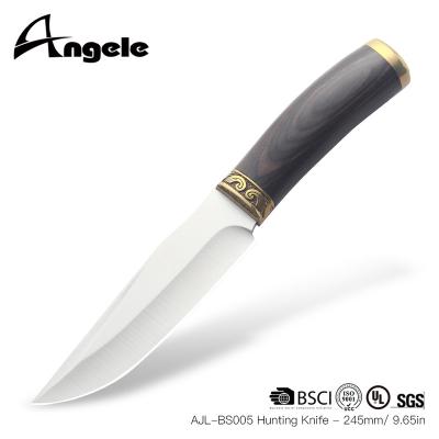 China Hunting Knife China Factory Factory Stainless Steel EDC Hunting Survival Copper Decorative Camping Knife for sale