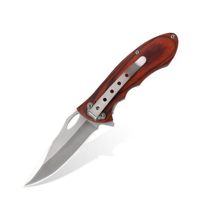 China High quality Quick-change Quick-change knife camping hunting outdoor knife with wooden pakka handle folding knife for sale