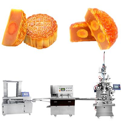 China All Food Factory Supply Egg Yolk Mamoul Cookies Automatic Filled Maamoul Dates Moon Cake Encrusting Machine For Sale for sale