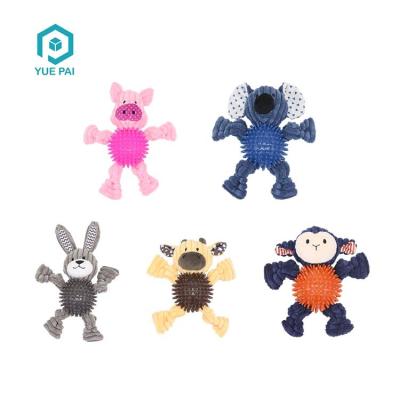 China Wholesale Best Quality Sustainable Durable Plush Squeeze Tpr Clean Teeth Dog Toy for sale