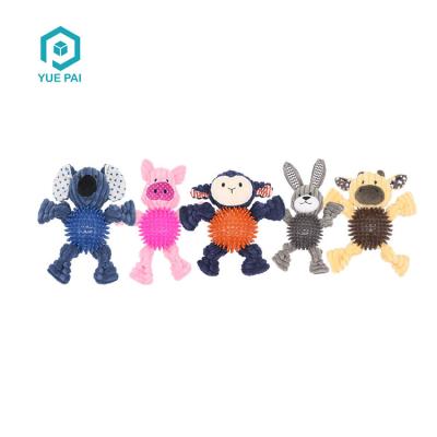 China Wholesale Cheap Viable Interesting Stuffed Squeaky Clean Corduroy Tpr Chew Teeth Dog Toy for sale