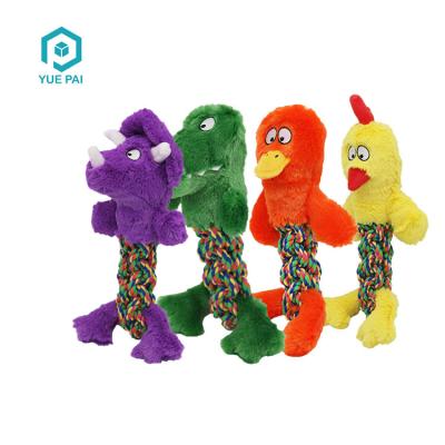 China Viable Manufacturer Sale Bite Resistance Plush Rope Stuff Pet Teething Puppy Gog Interactive Toys for sale