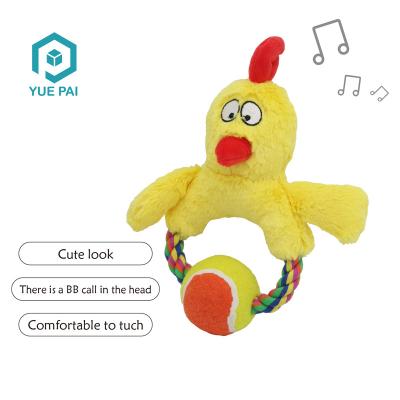 China Sustainable New Design Ball Tennis Plush Training Dog Toys for sale