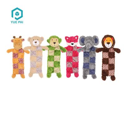 China Good Quality Sustainable Soft Natural Color Treat Stuffed Animal Squeaky Interactive Dog Toy for sale