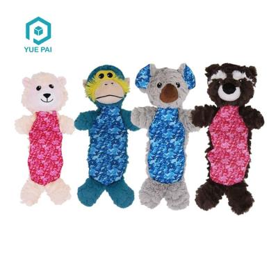 China Viable Cartoon Animal Shapes Multiple BB Sounds In Body Plush Squeaky Dog Toys for sale