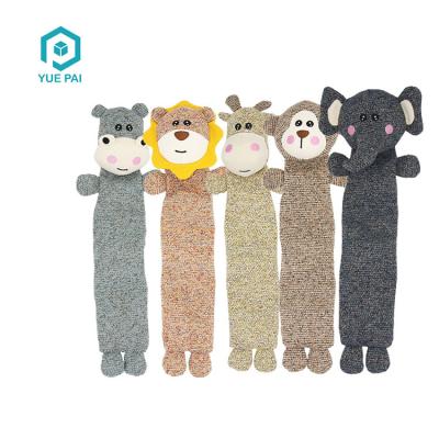 China Viable Big Sale Cute Flat Soft Chenille Train Multiple Squeaky Interactive Chew Cat Dog Toys for sale