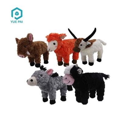 China Viable Hot Selling Different Animal Shapes Durable Plush Pet Chew Big Squeaky Dog Toy for sale