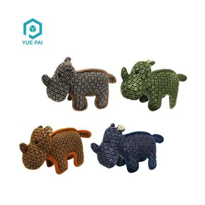 China Sustainable Animal Train 100 Ultra Durable Polyester Linenette Fabric Dog Squeaker Toys for sale