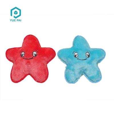 China Sustainable High Quality Soft Cute Oxford Starfish Modeling Shape Squeaky Plush Dog Toys for sale