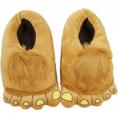 China Handsome Cotton Winter Trend Fashion Creative Home Foot Warm Slippers Large Floor Home Plush Cotton Indoor Shoes for sale