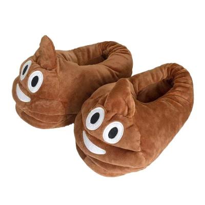 China New poo fashion trend full package smiley face poo slippers cotton expression shoes super soft full package slippers wholesale for sale